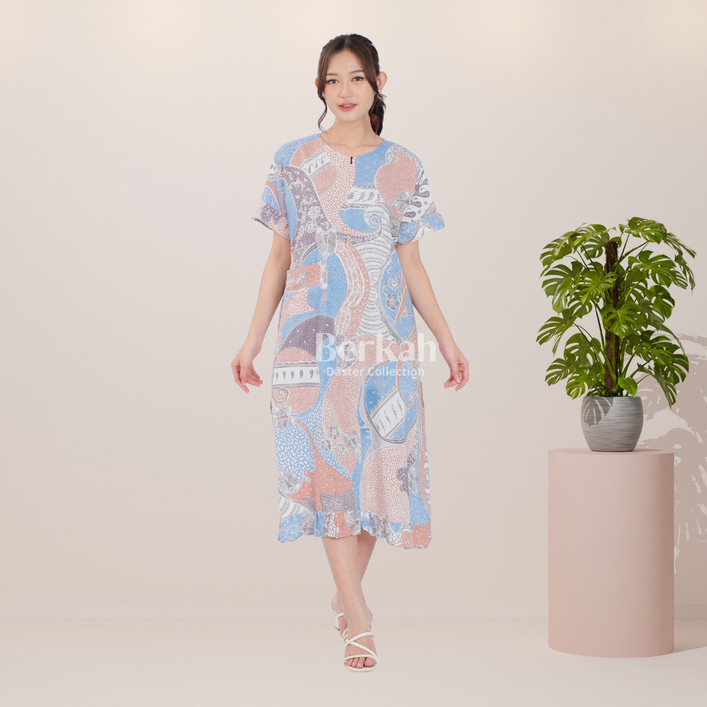 Daster Batik Rayon Busui Resleting Surya Teja 3