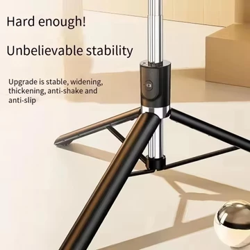 Tripod Tongsis Selfie Vlog R1S L 3 In 1 LED 1.7M Remote Bluetooth Andro Ios Portable
