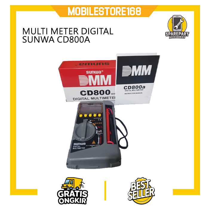 Jual MULTIMETER DIGITAL SUNWA MODEL CD800a / CD800A | Shopee Indonesia