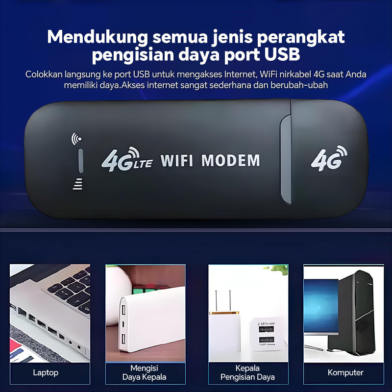 Jual Modem Pocket WIFI 4G Support All Operator SIM Card 150 Mbps Modem ...