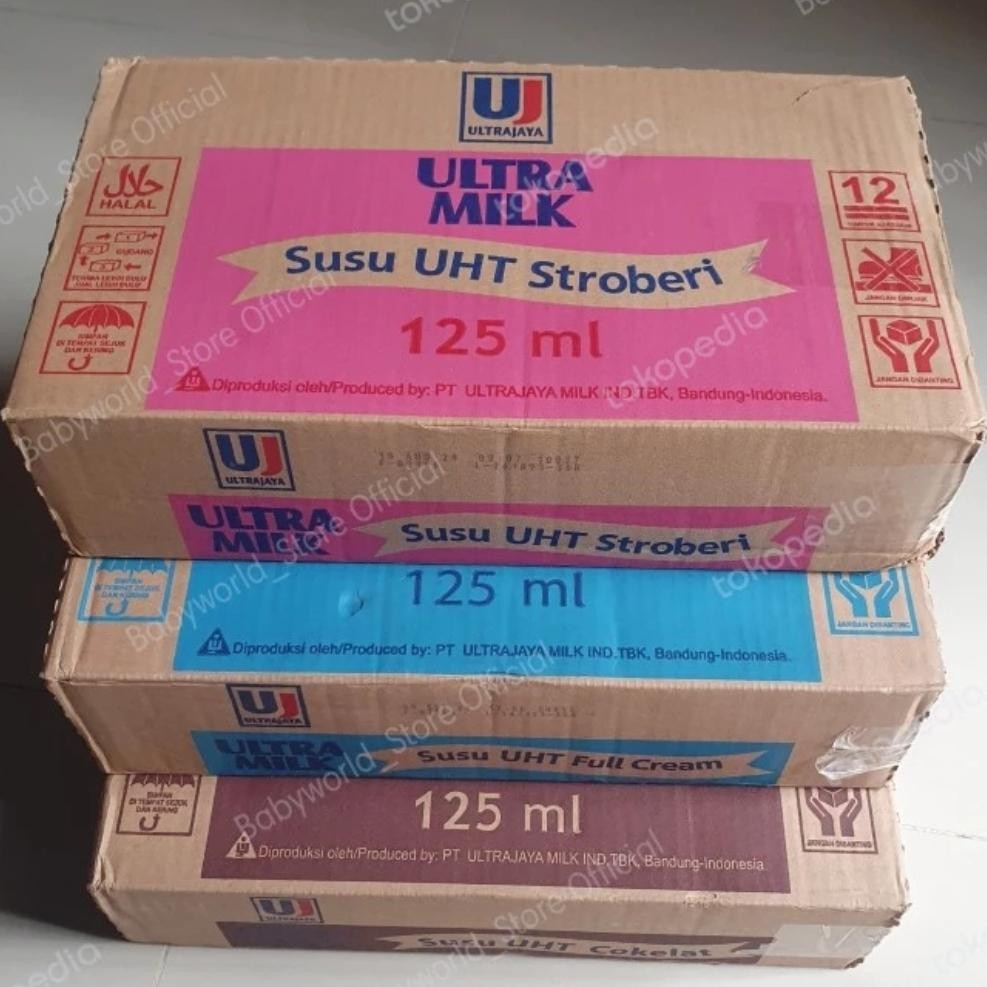 Jual Ultra Milk susu UHT mini 125ml ( 1 dus isi 40 ) rasa COKLAT / FULL ...