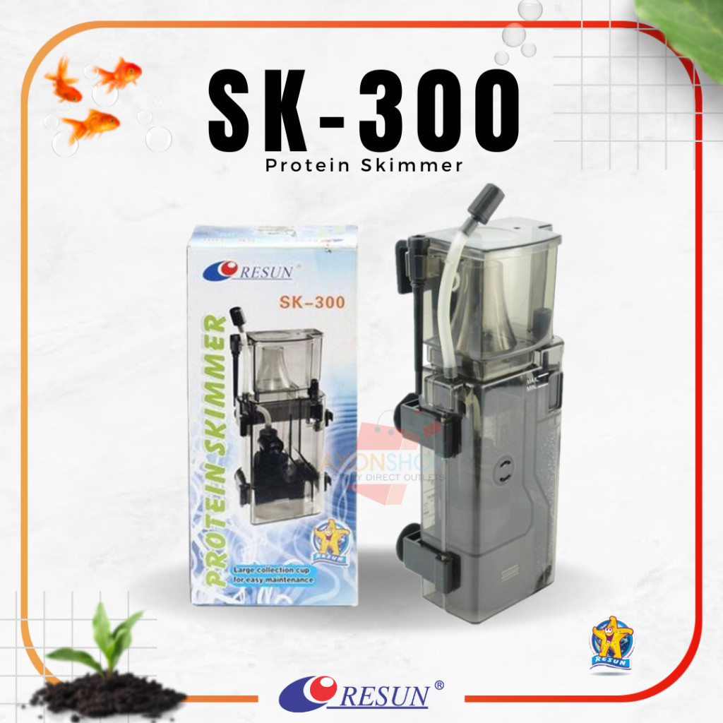 Jual RESUN SK-300 Protein Skimmer Aquarium Surface Skimer SK300 ...