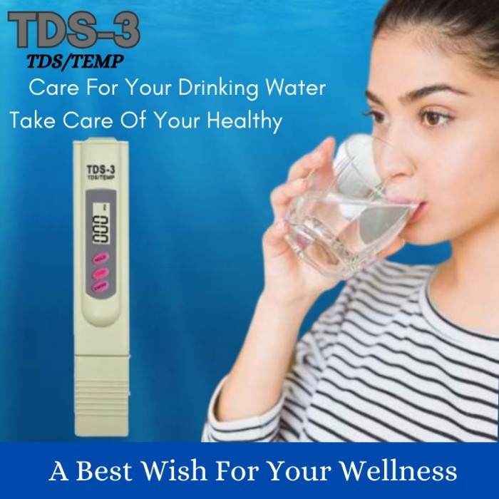 Tes Kelayakan Air Konsumsi TDS Meter Alat ukur PPM Kualitas Air 3 digit TDS - Alat Ukur Partikel Dalam Air Hidroponik / Air Minum