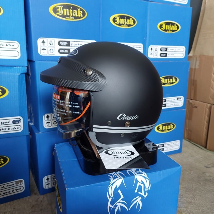 Jual HELM RETRO INJAK O6 CLASSIC 100% ORIGINAL | Shopee Indonesia