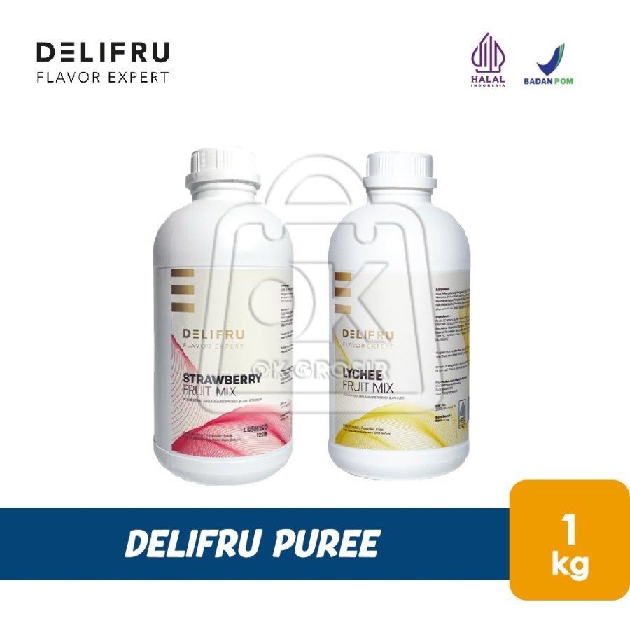 Jual Delifru Puree Fruit MIx Buah Puree (Botol 1 kg) | Shopee Indonesia