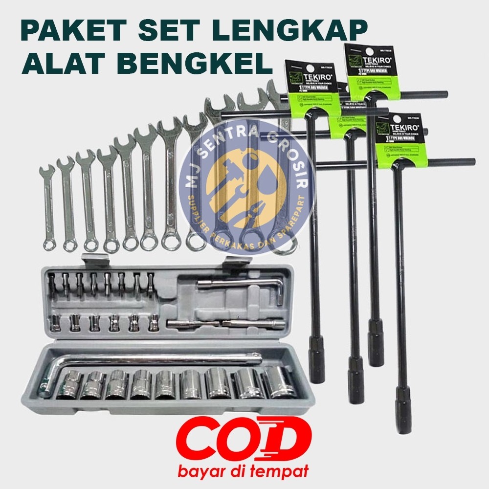 Jual Lengkap Paket Bengkel 1 Alat Motor Kombinasi Original Perlengkapan