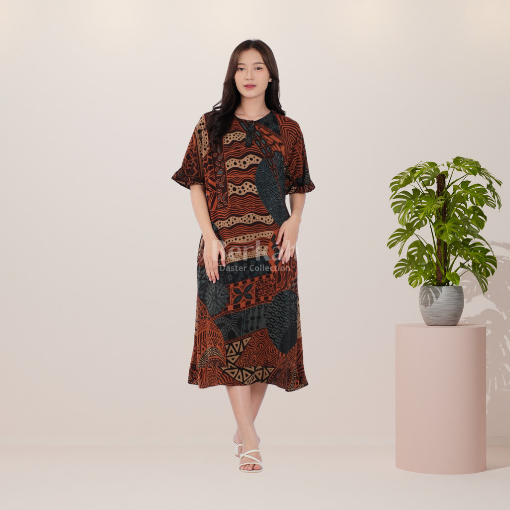 Daster Batik Rayon Busui Kancing Surya Teja 2