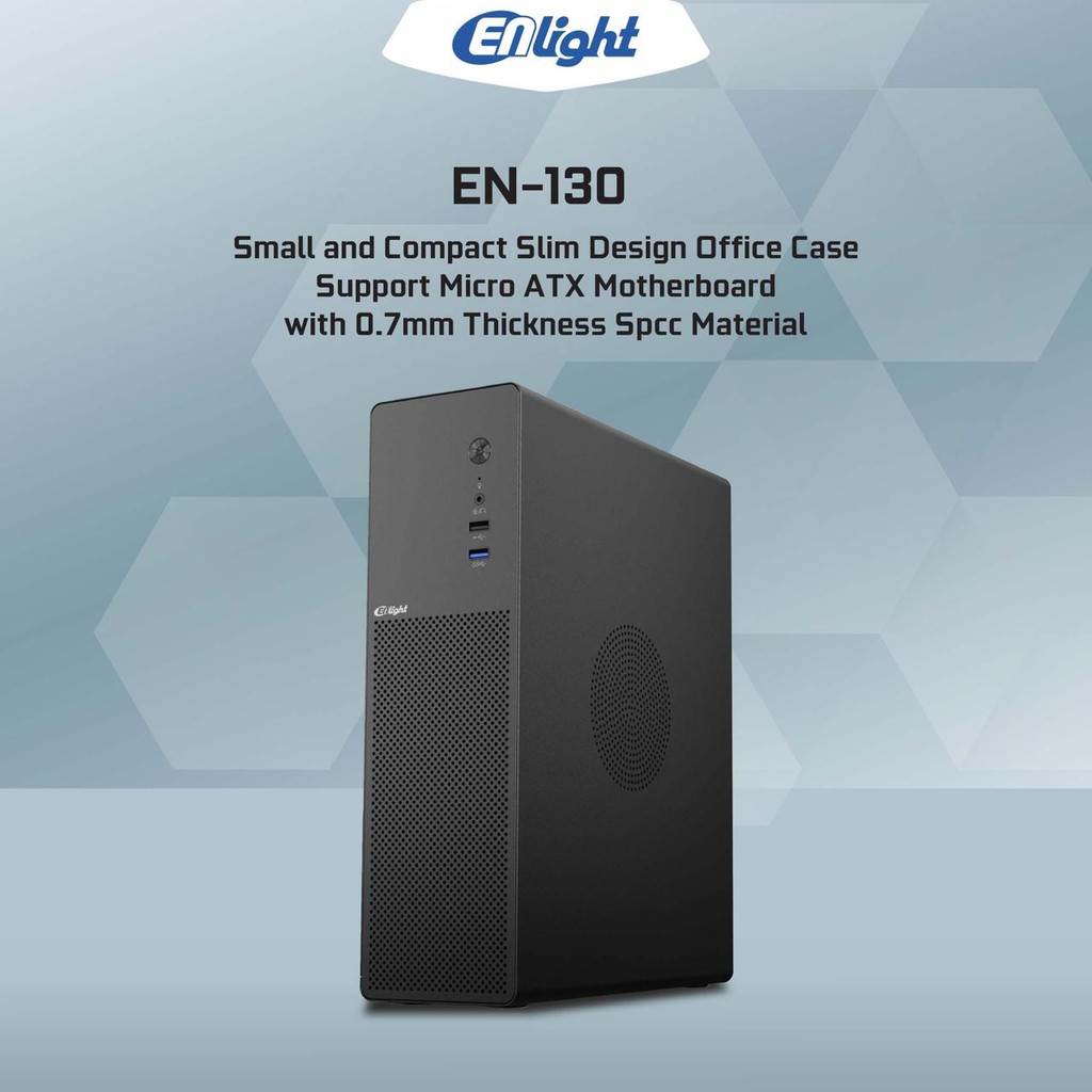 ENLIGHT EN-130 + 1 FREE FAN - Micro ATX Mini ITX PC Case