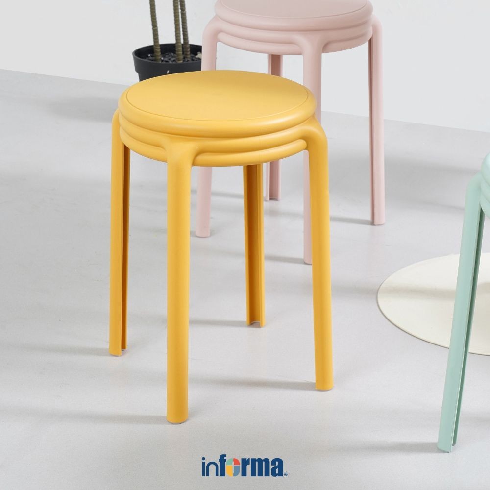 Jual Informa Haldon Bangku - Kuning Mustard Multipurpose Stool Bangku ...