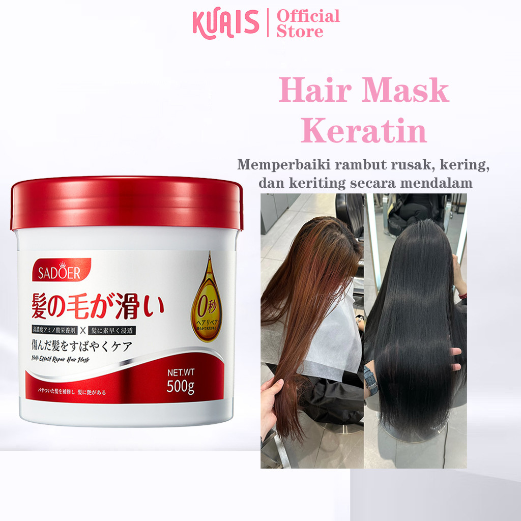 Jual KUAIS Hair Mask Keratin Masker Rambut Keratin 500g Salon Perawatan ...