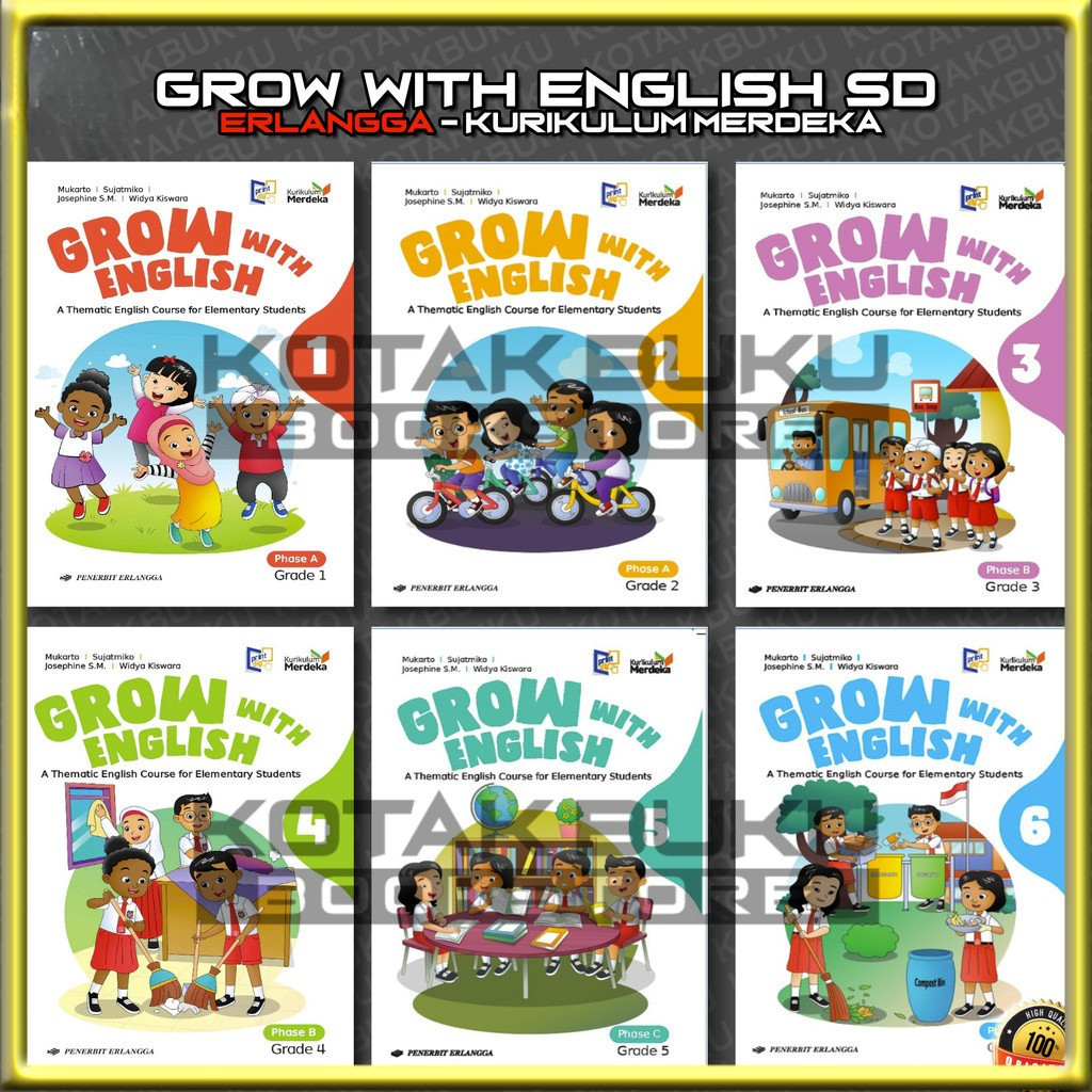 Jual ( ERLANGGA ) Grow With English Kelas 1 2 3 4 5 6 SD/MI Kurikulum ...