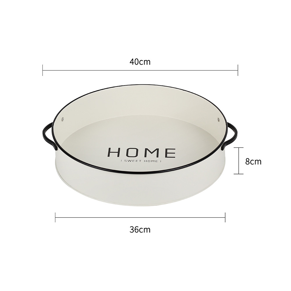 Jual Informa 40.5X36 cm Vera Nampan Saji Besi Round - Putih Serving ...