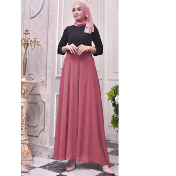 Celana Kulot Wanita Panjang Payung Jumbo Full Puring Ceruty Pakaian Bawahan Fashion Muslim