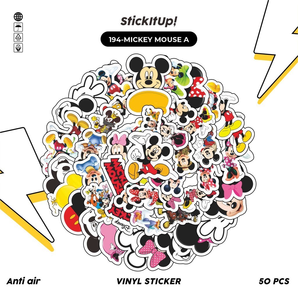 Jual COD 50 Pcs Stiker Pack Graffiti Motif Kartun Mikey mouse Lucu Lucu ...