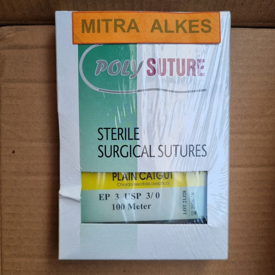 Jual Benang CATGUT PLAIN USP 4/0 3/0 2/0 0 1 2 3 4 POLYSUTURE. Sterile ...