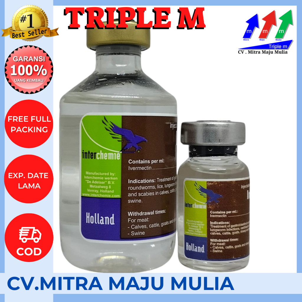 Jual INTERMECTIN 10 ml, INTERMECTIN 50 ml Holland ORIGINAL + syr ...