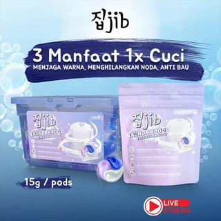 JIB 3 in 1 Laundry Pods 15 gr / Deterjen Cair Kapsul / Sabun Cuci Pakaian / Laundry Gel Ball