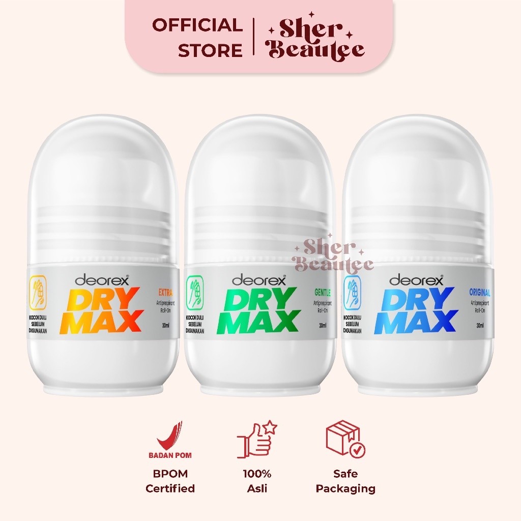 Jual Deorex DryMax AntiPerspirant Deodorant Roll On 30ml Orginal ...