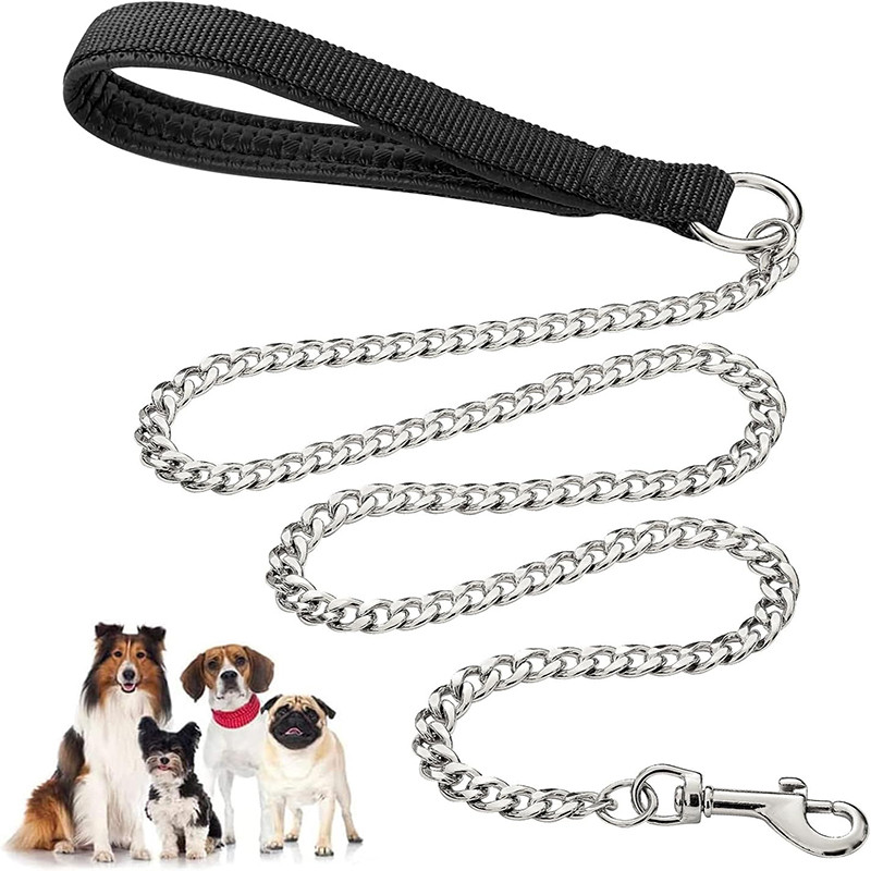 Jual Metal Dog Chain Dog Metal Traction Rope Strong Control Chain Rope ...