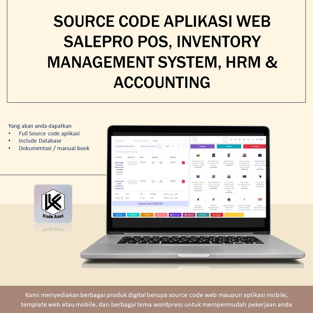 Jual SOURCE CODE APLIKASI WEB SALEPRO POS, INVENTORY MANAGEMENT SYSTEM ...