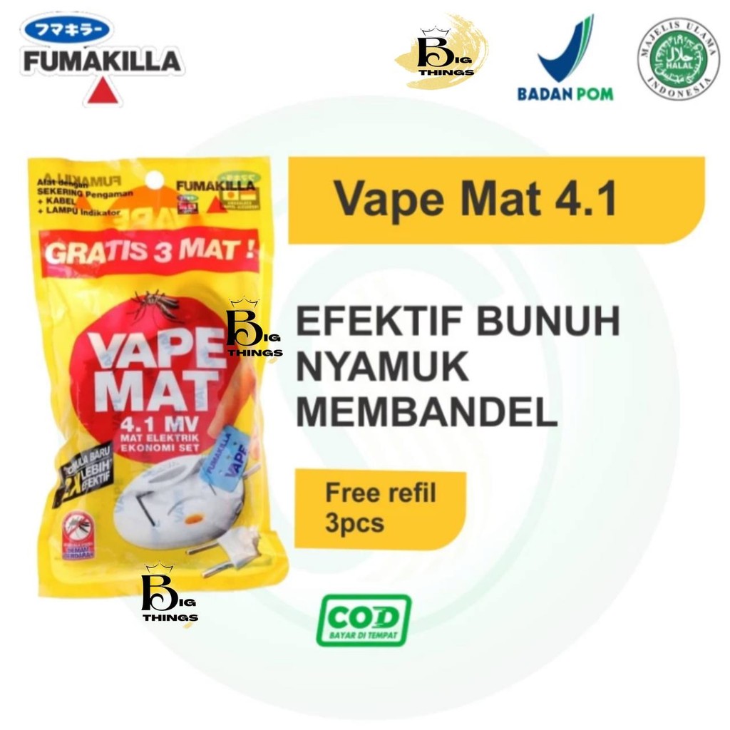 Jual Fumakilla Obat Nyamuk Vape Mat Elektrik Ekonomi Set 4.1 MV ...