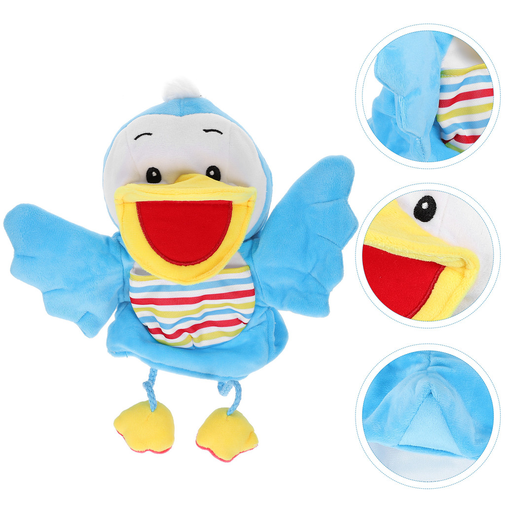 Jual Animal Duck Hand Puppet Plush Telling with Movable Mouth Stuffed ...