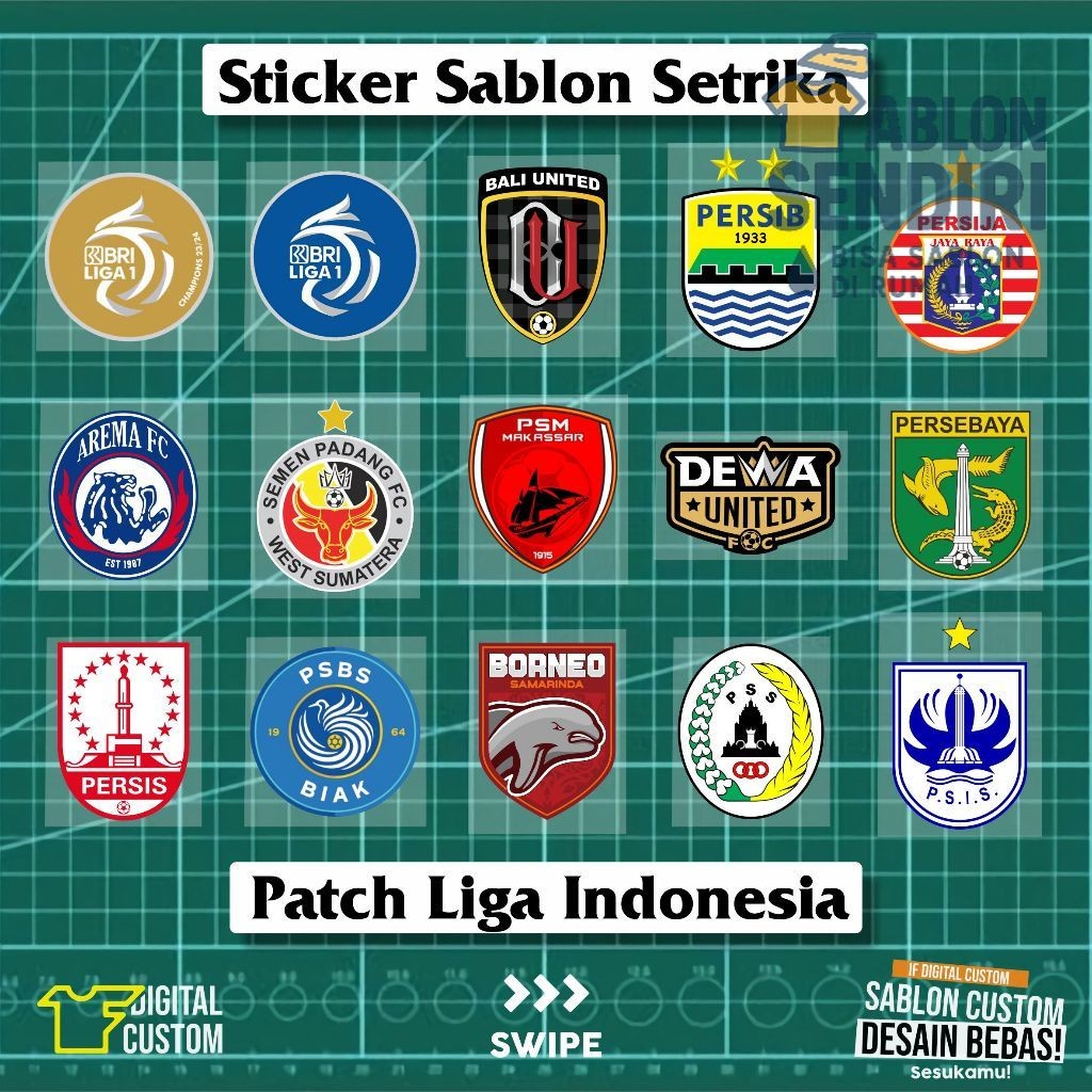 Jual Stiker Kain Sticker Sablon Setrika DTF Logo Patch Emblem Jersey ...