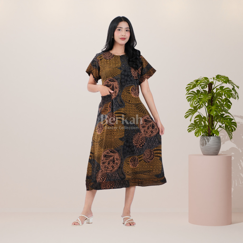 Daster Batik Rayon Busui Resleting Surya Teja 2