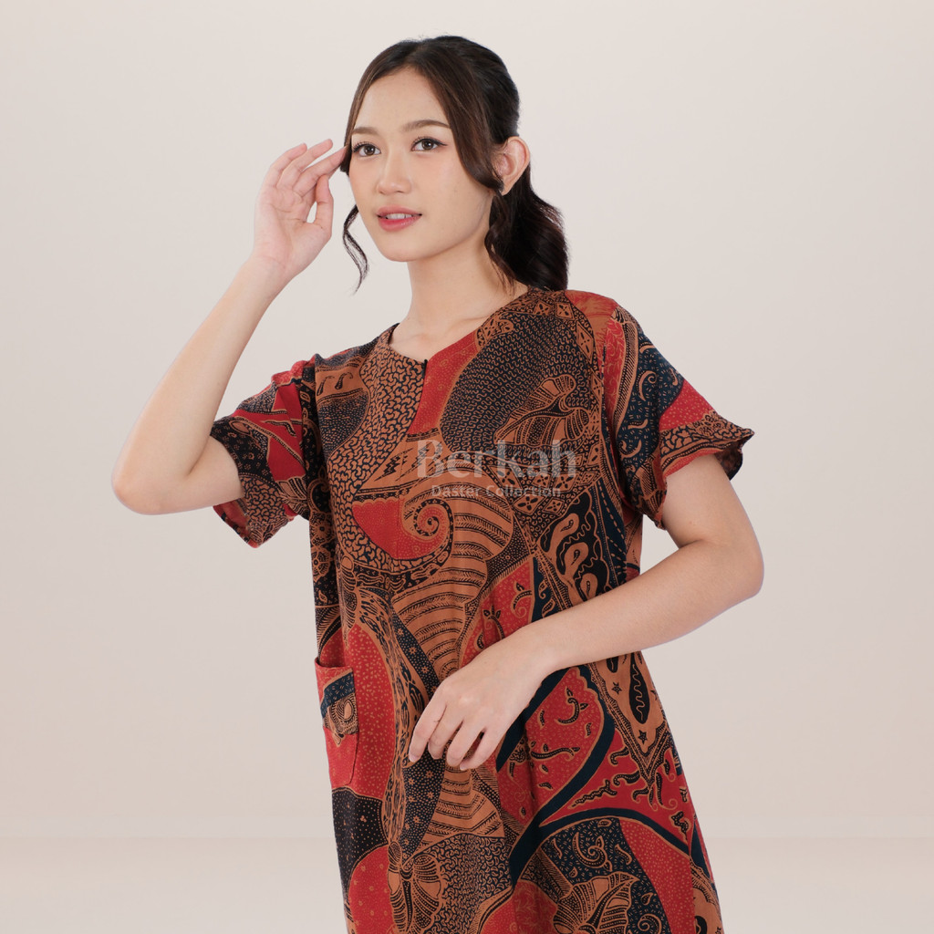 Daster Batik Rayon Busui Resleting Surya Teja 5