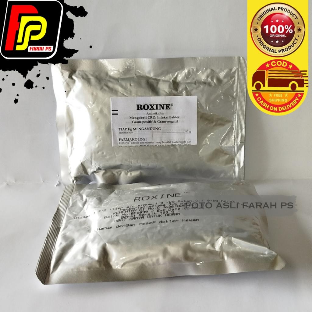 Jual Roxine 100 gram Serbuk Kemasan Print Original - Antibiotik Ayam ...