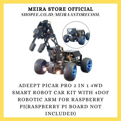 Jual Adeept PiCar Pro 2 in 1 4WD Smart Robot Car Kit with 4DOF Robotic ...