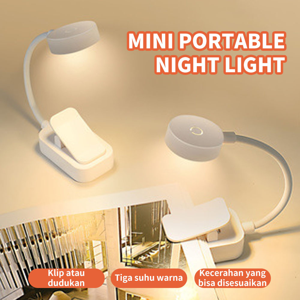 Jual Mini Lampu Baca LED Perlindungan Mata Lampu Baca Malam USB Clip ...