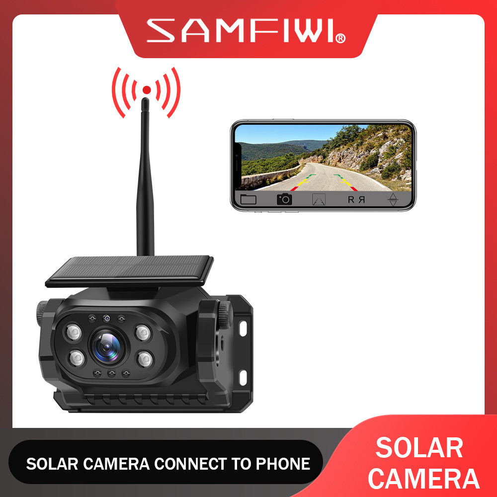 Jual Magnetic Solar Power Wireless WiFi 1080P Rear View Backup Camera ...