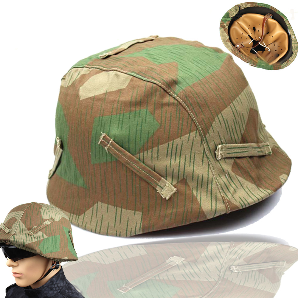 Housse De Camouflage Inversé German Heer Splinter Pour Casque M35/M40/M42 (WWII) - Reproduction Neuve