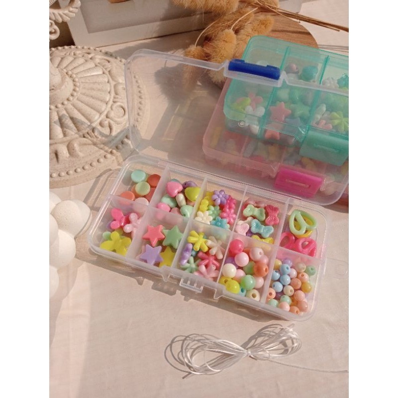 Jual Bahan DIY meronce manik pastel huruf / Kit meronce Premium ...