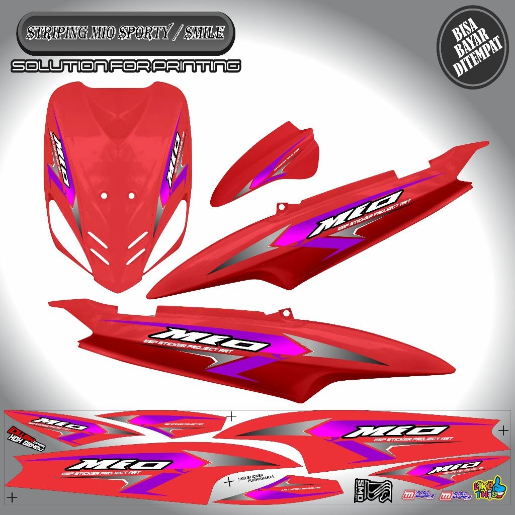 Jual STRIPING STICKER VARIASI YAMAHA MIO SPORTY / MIO SMILE MOTIF ...