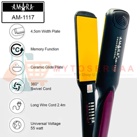 ( ) AMARA AM 1117 Ceramic Glide Plate Hair Straightener Catokan Rambut MY