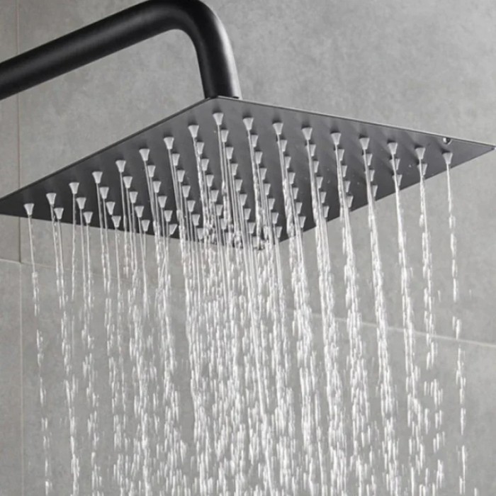 Jual Shower Set Kuningan 3 Jalur Air – Desain Minimalis Hitam, 2 Kepala ...