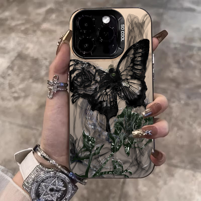 Coque IPhone Serpent 3D Noir – Pour 11 12 13 14 15 Plus Pro Max, Motif IMD