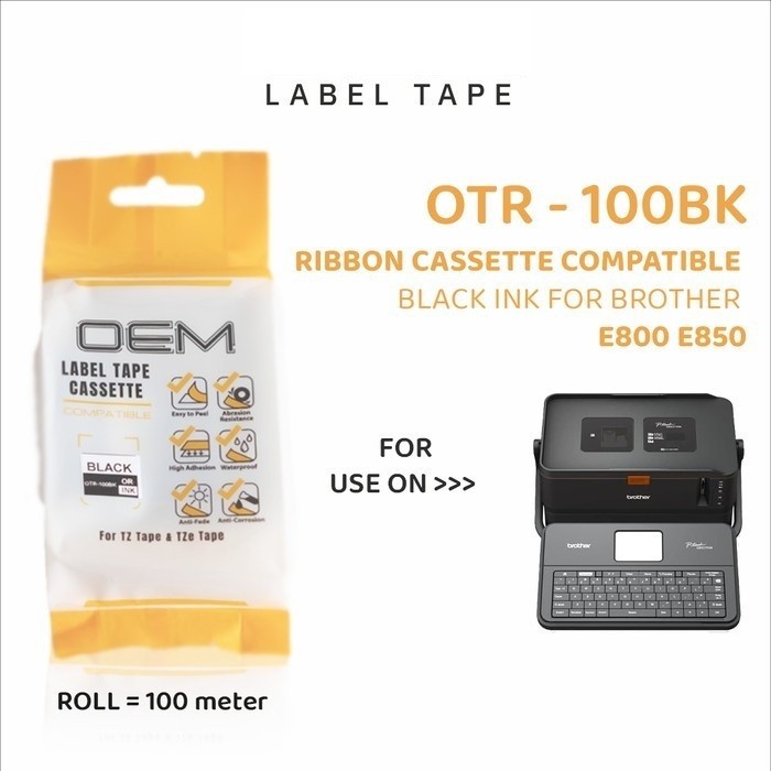 Jual BROTHER RIBBON LABEL TAPE PITA TINTA CASSETTE CARTRIDGE CATRIDGE ...