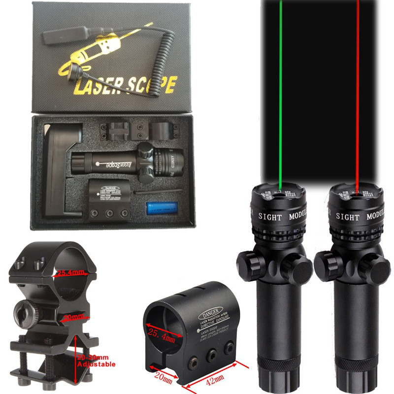 Jual Tactical Hunting Green Laser Dot Sight Adjustable 532nm Red Laser ...