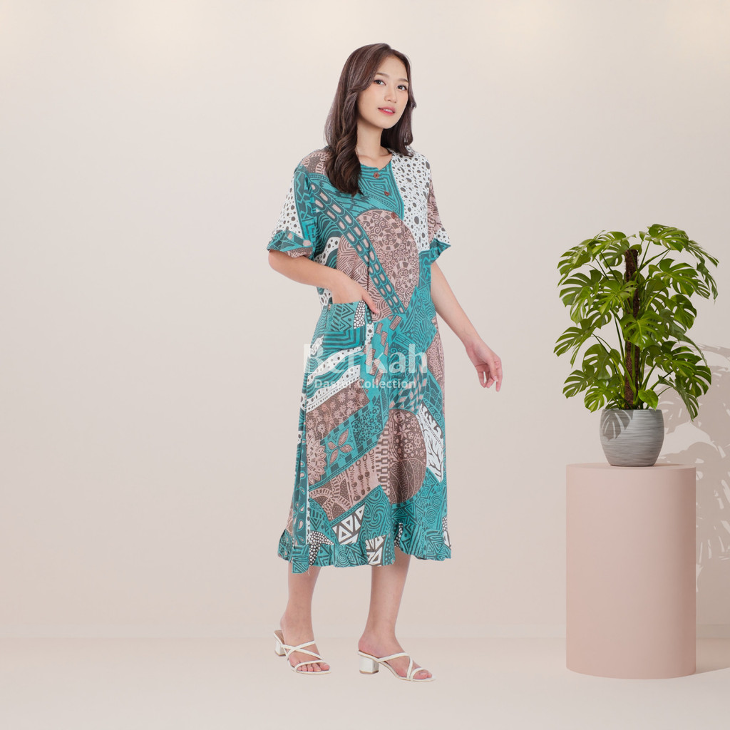 Daster Batik Rayon Busui Kancing Surya Teja 4