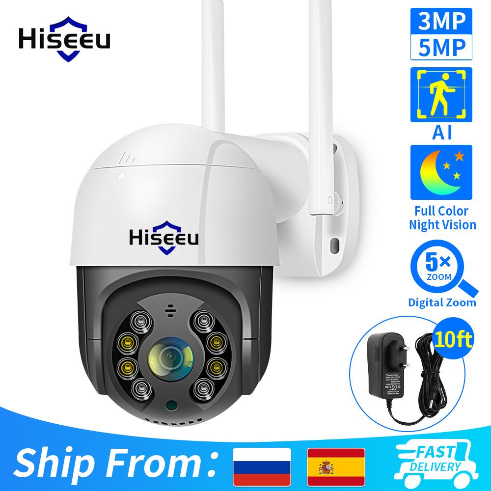 Jual Hiseeu 4K 8MP Smart Wifi PTZ Camera 5x Digital Zoom AI Human ...