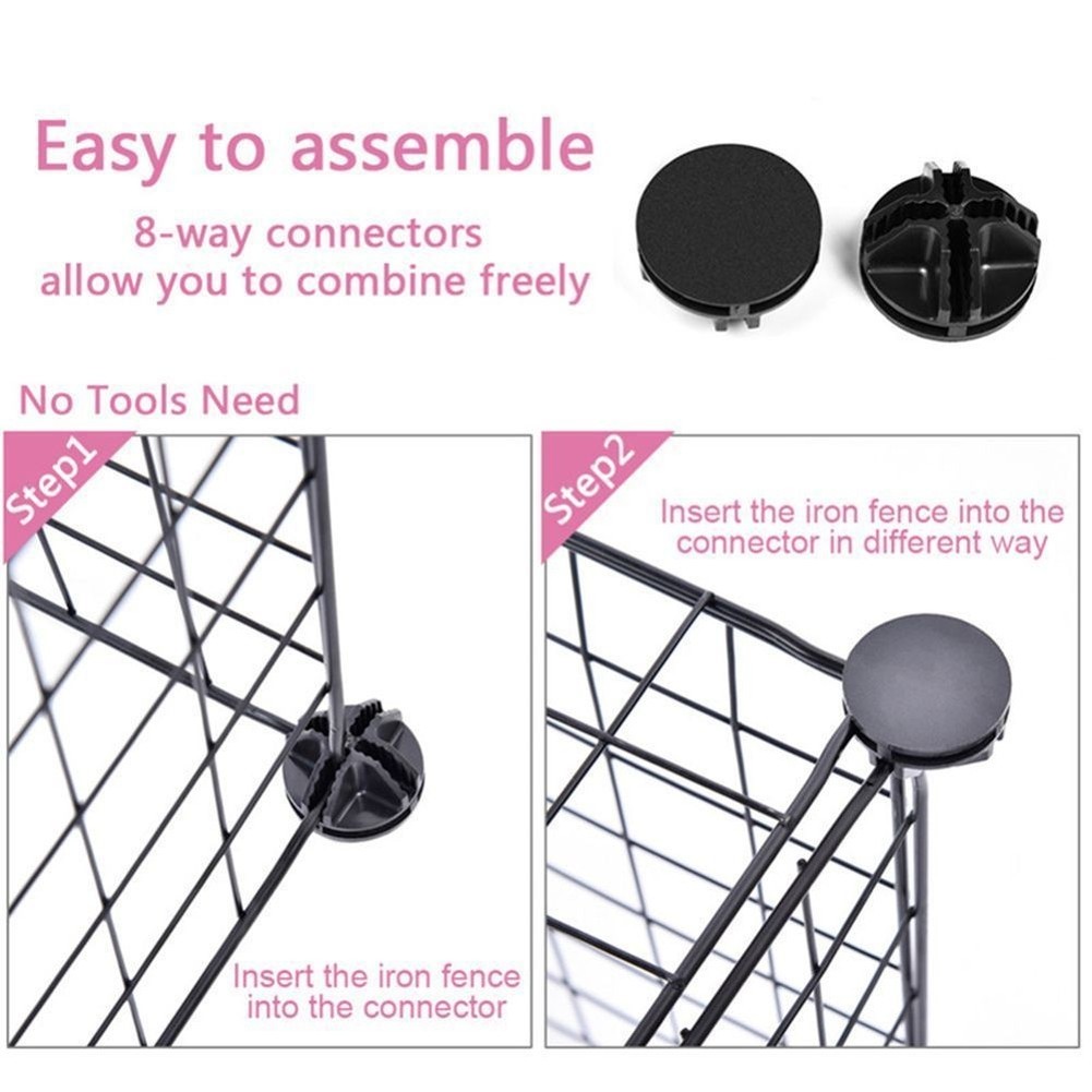 Jual PAKET 4 PCS Connector WALL WIRE GRID konektor ram besi hijang Diy ...