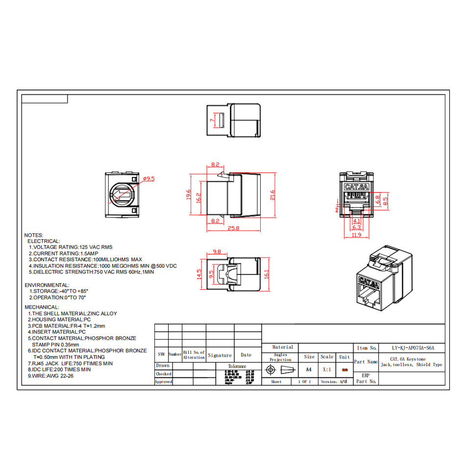 Jual ProPatch Shielded RJ45 Cat7 Cat6/CAT6A Coupler RJ45 Coupler ...