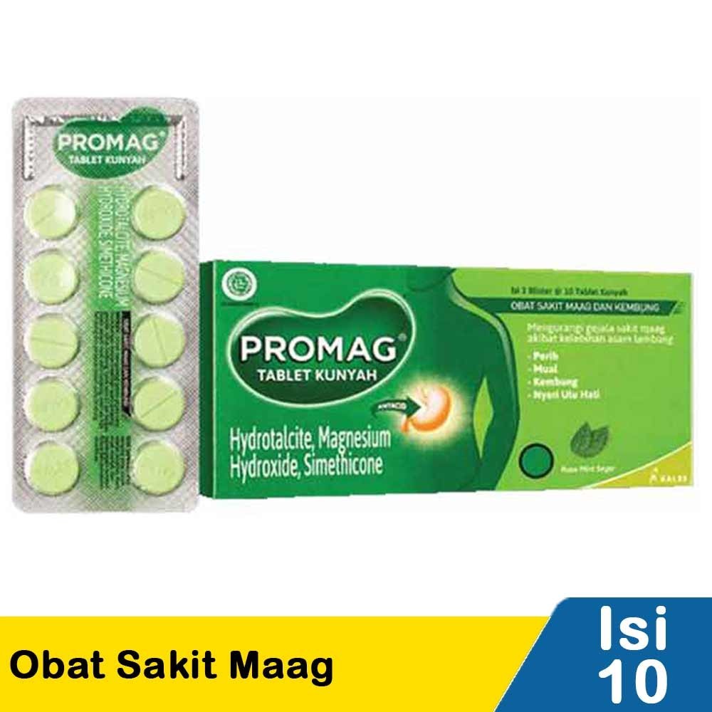 Jual Promag Tablet Obat Sakit maag / 1 strip / 1 box / KL | Shopee ...