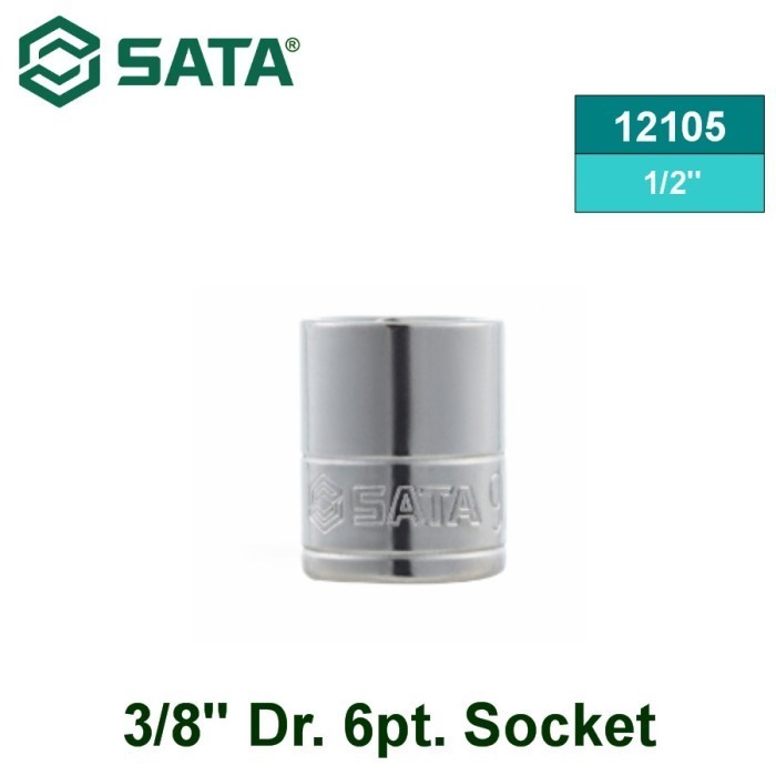 Jual SATA 12105 Kunci Sok Socket 3/8 Inch Drive 6 PT Ukuran 1/2
