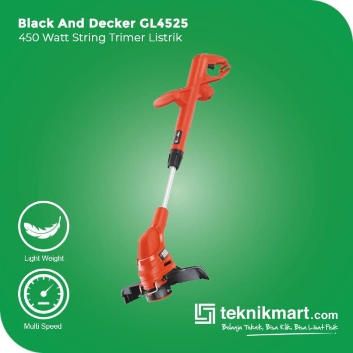 Jual Black And Decker String Trimmer / Potong Rumput Listrik 450 Watt ...