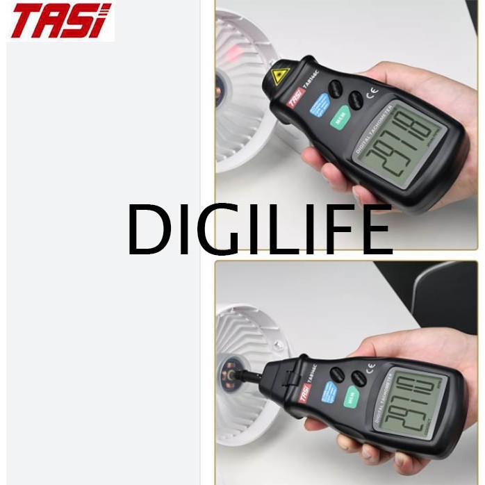 Jual Tachometer Data Logger 2in1 TASI TA8146C Laser Contact RPM Tester ...