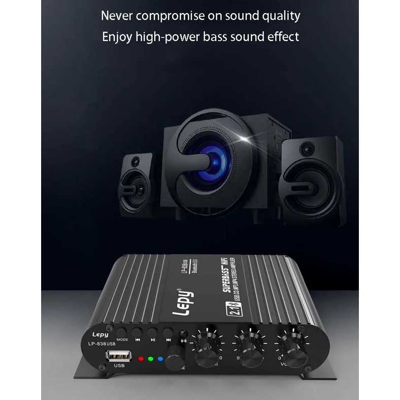 Jual ( Hshop 18 ) Lepy Audio Amplifier Bluetooth USB HiFi Sound Booster ...